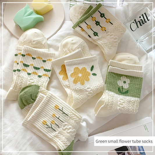 Free Gift Retro Floral Socks , Texture Solid Socks