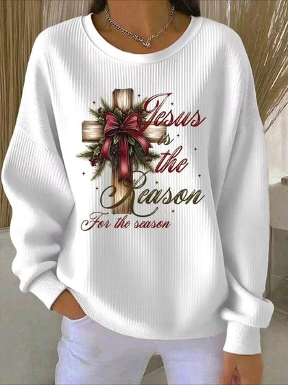 Halloween Printed Crew Neck Long Sleeve Sweater Hoodie