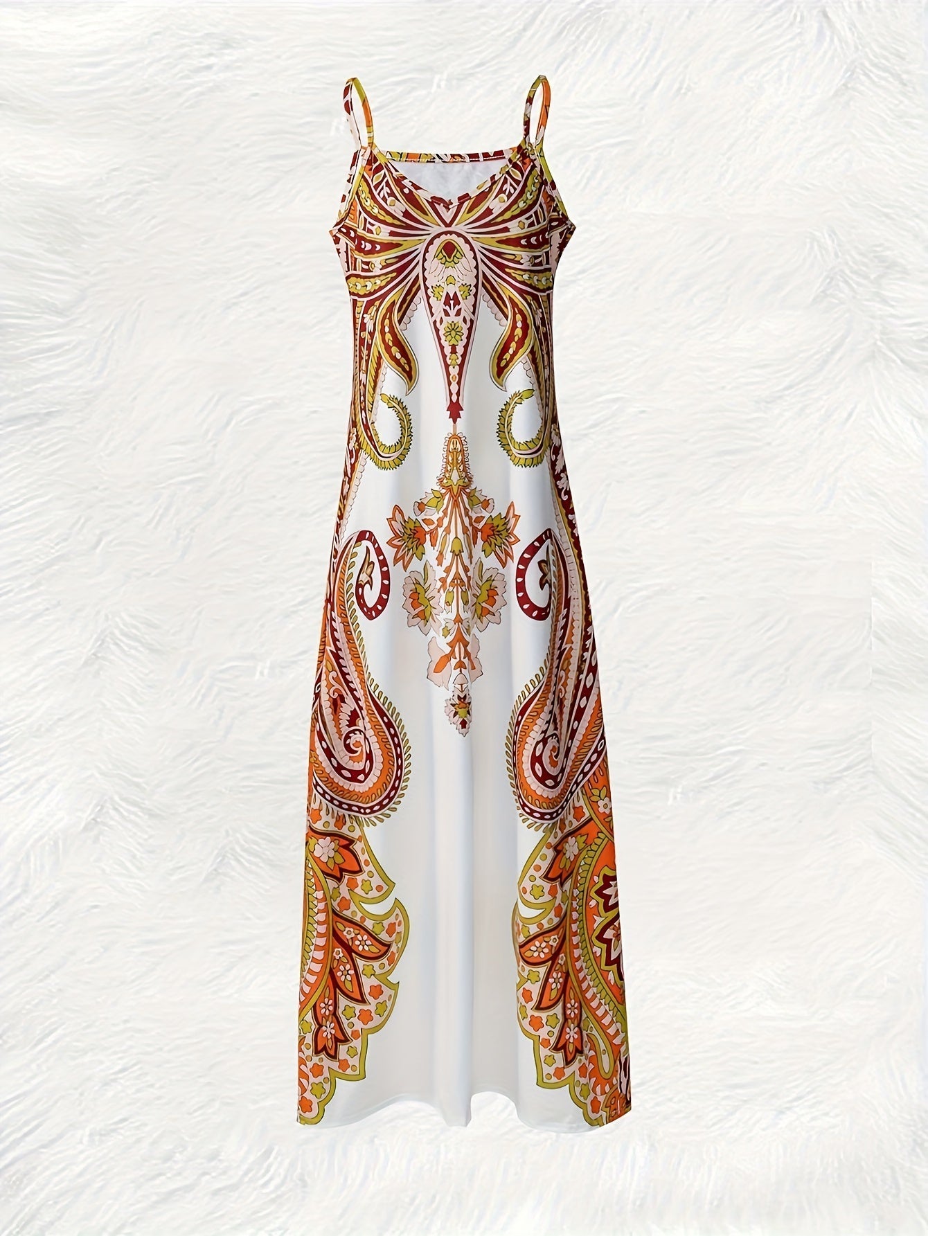 V-Neck Sleeveless Slip Maxi Dress