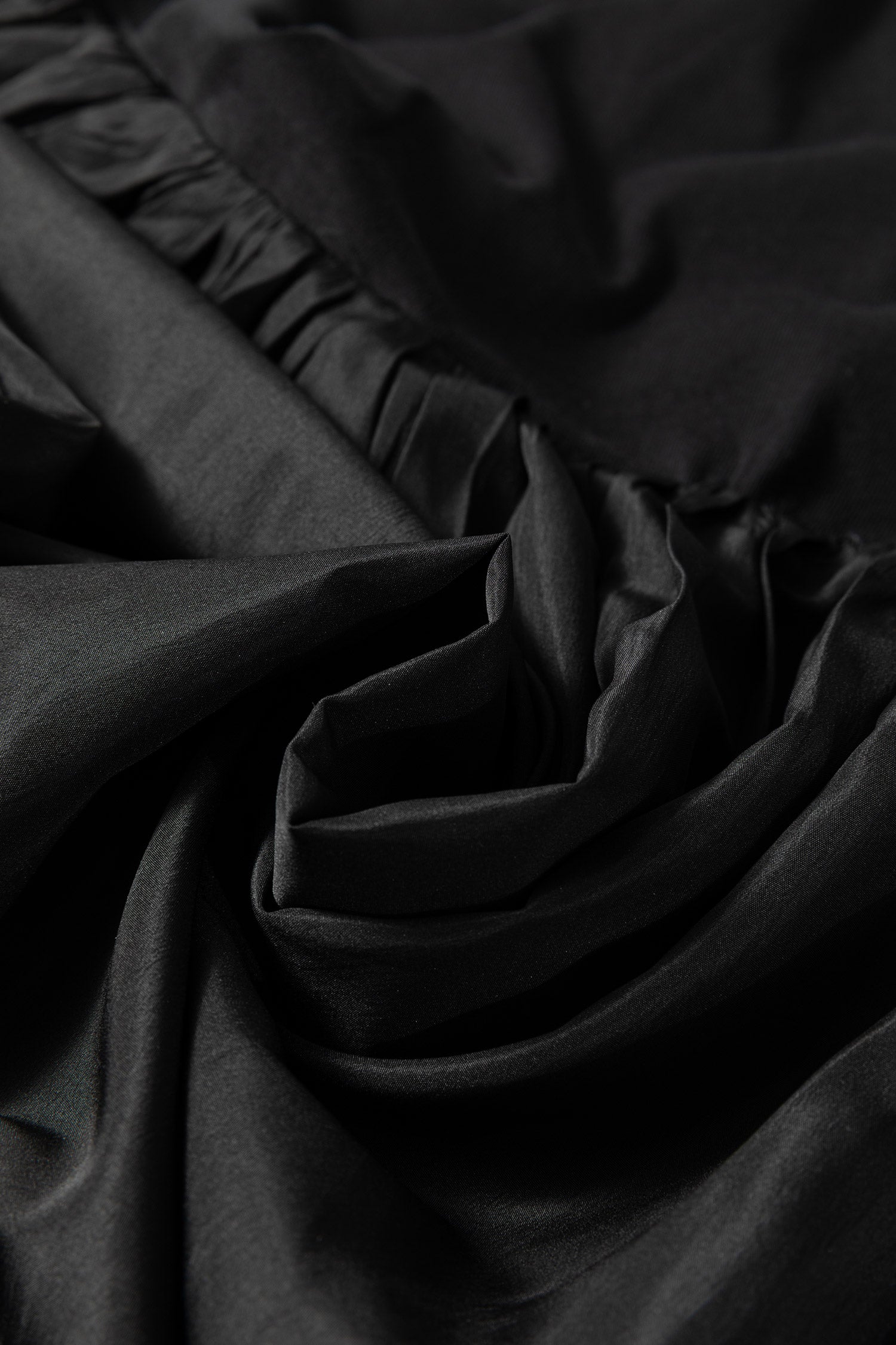 Black Short Sleeve Knit Top Patchwork Pleated Long Dress