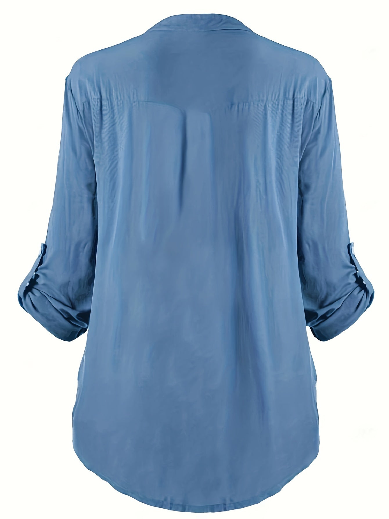 Vintage Lace Splicing Button Front Blouse - Half Sleeve Notched Neck Top