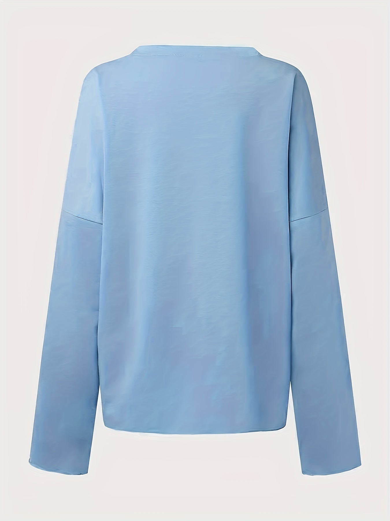 Solid Crew Neck Sweatshirt, Casual Long Sleeve Sweatshirt