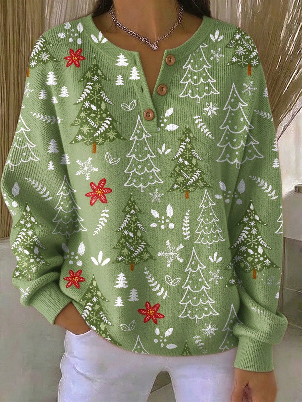 Printing Christmas Tree Sweatshirt