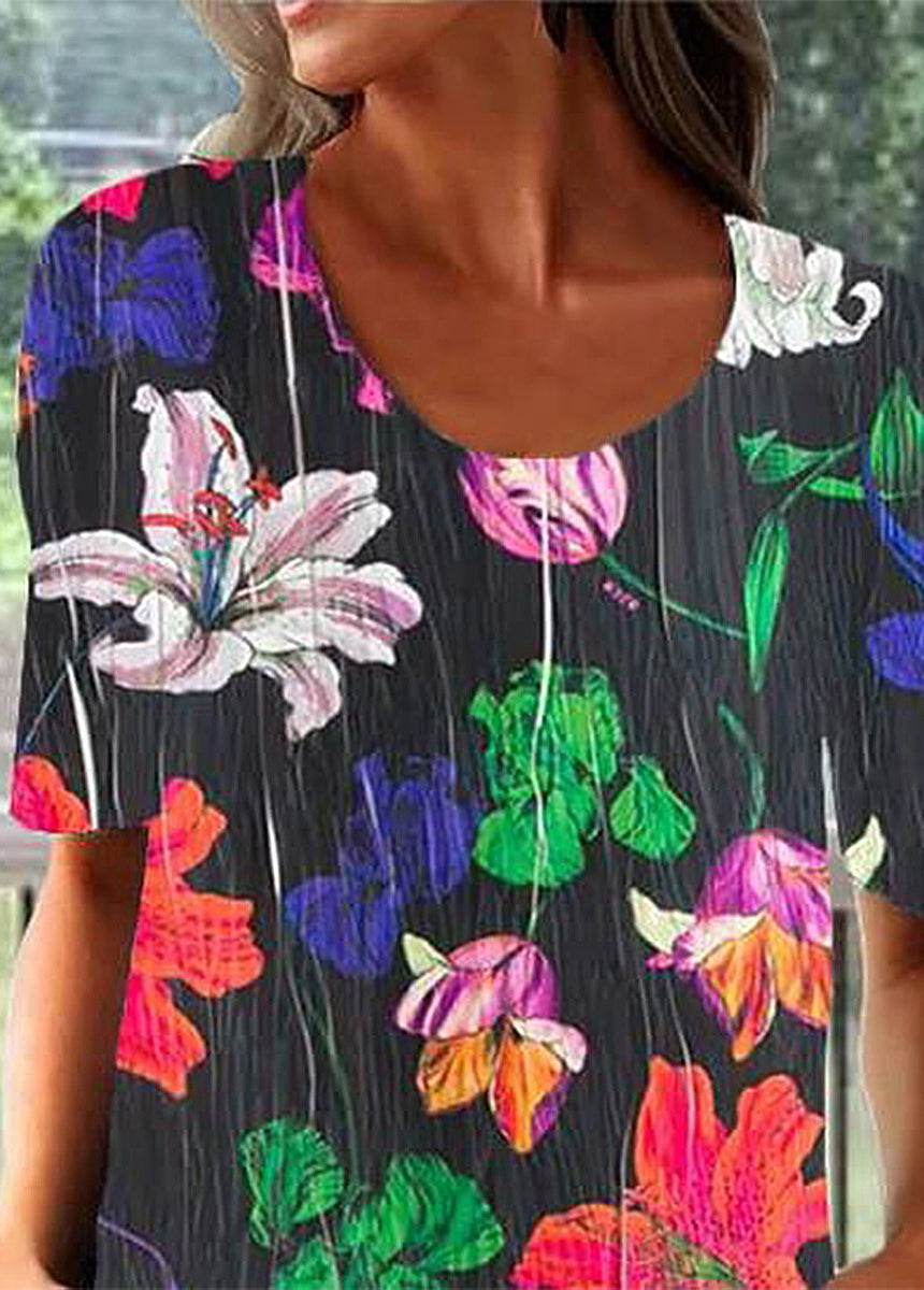 Crewneck Printed Pocket Dress