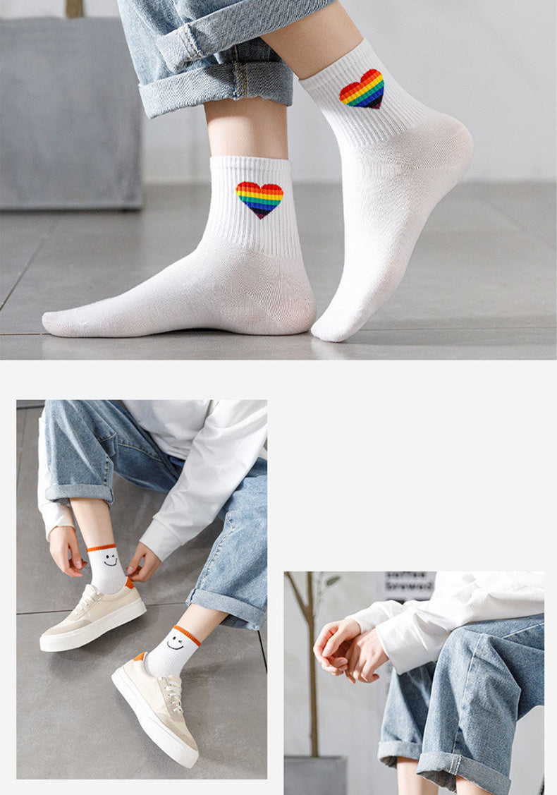 Free Gift Academic Style Stocks, Cute & Soft Crew Socks, Stylish Korean Fashion Aesthetic