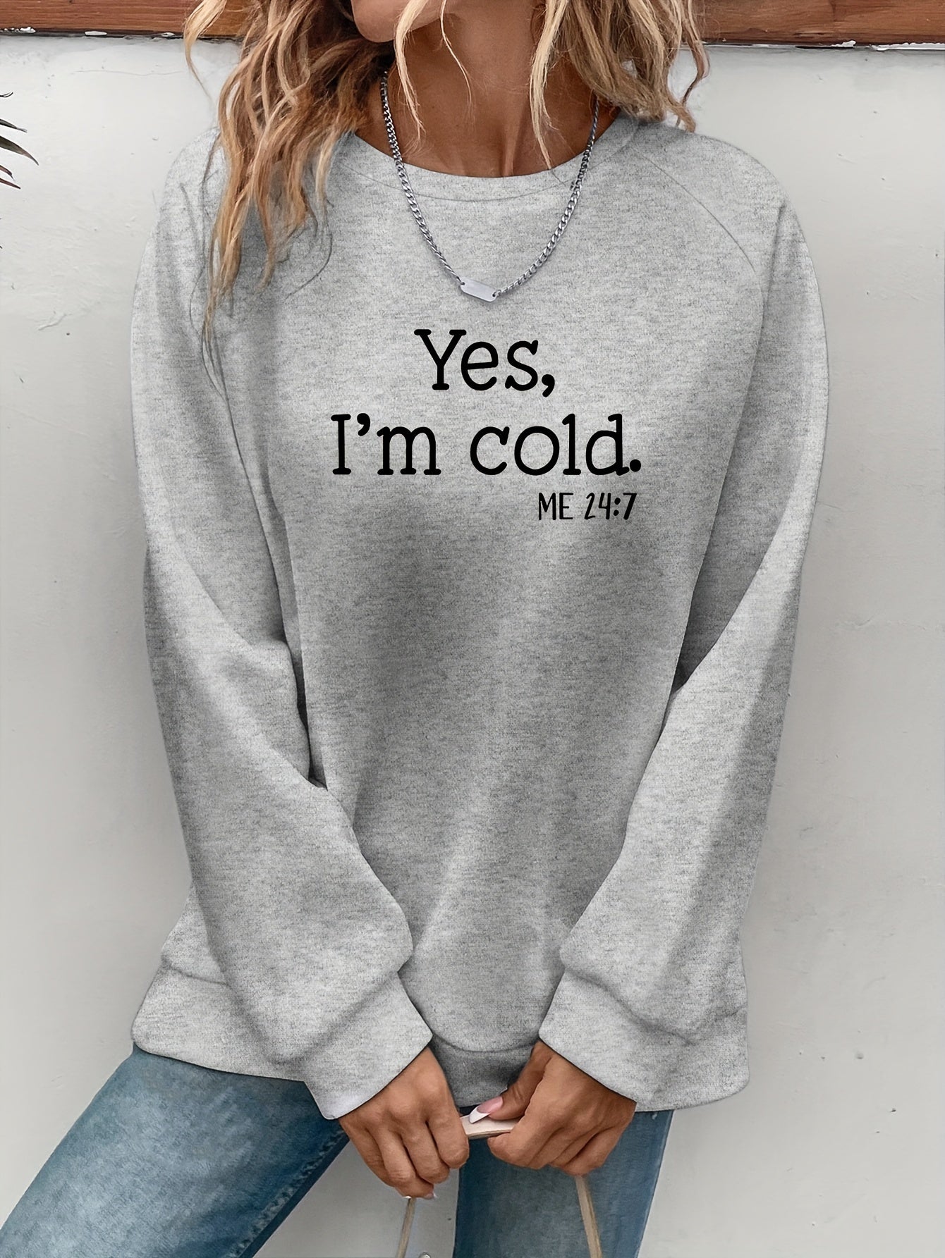 Letter Print Pullover Sweatshirt, Casual Long Sleeve Crew Neck Sweatshirt