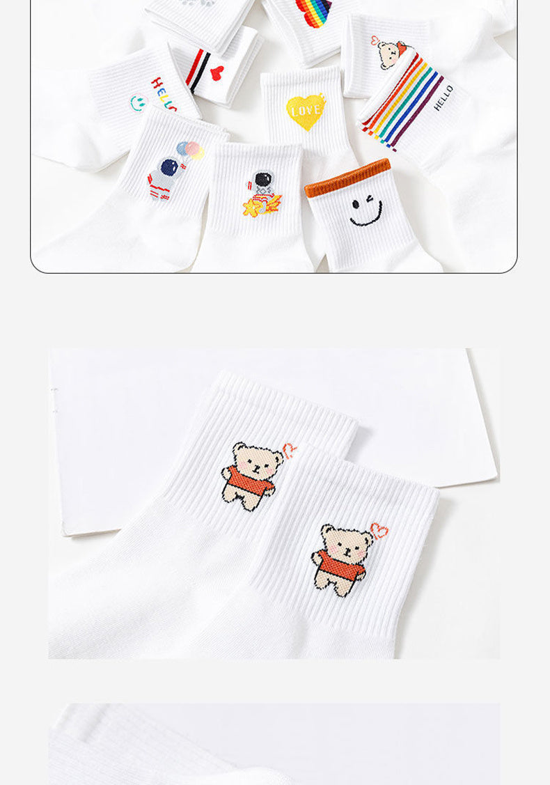 Free Gift Academic Style Stocks, Cute & Soft Crew Socks, Stylish Korean Fashion Aesthetic