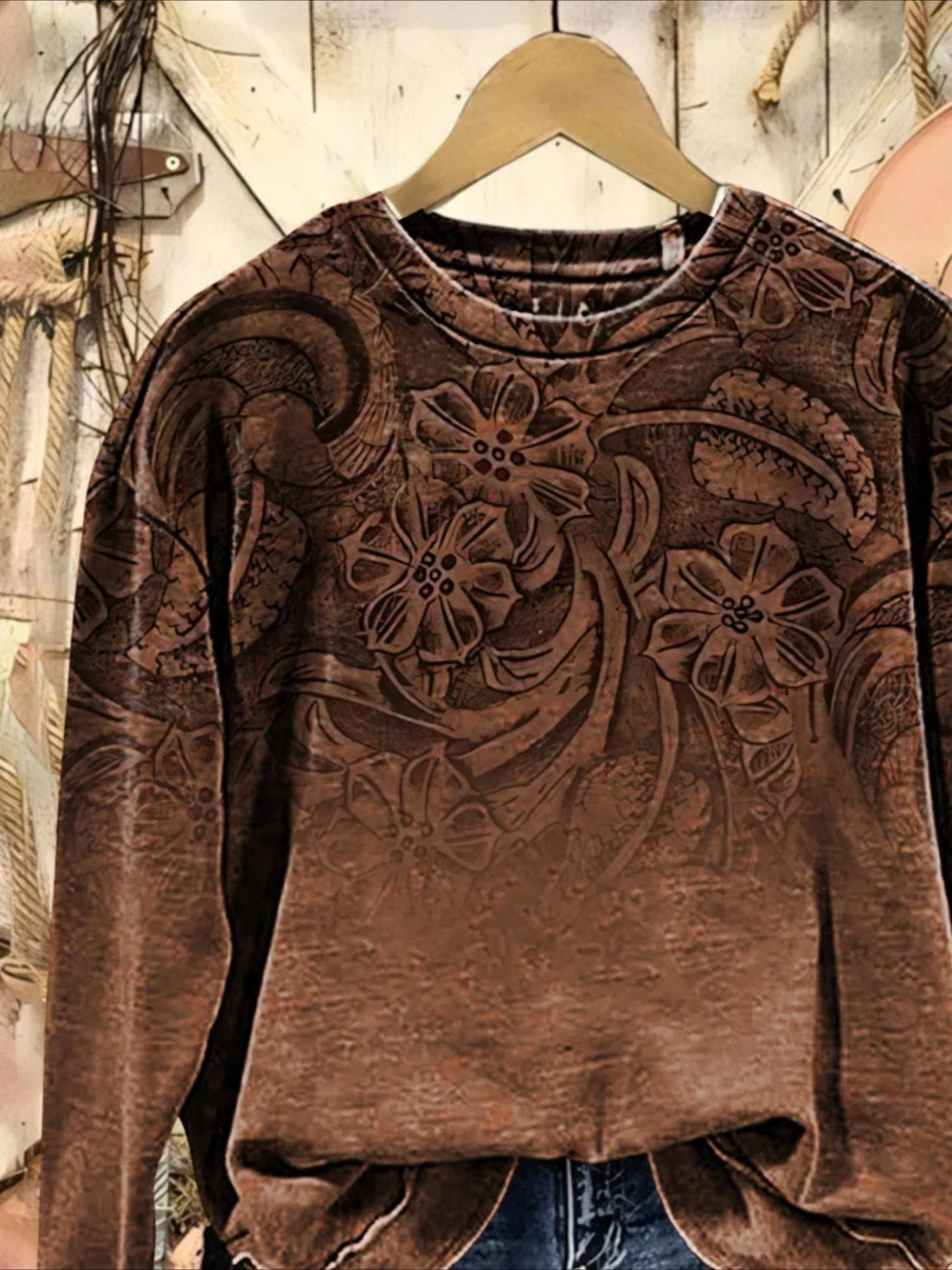 Floral Casual Daily Loose Sweatshirts