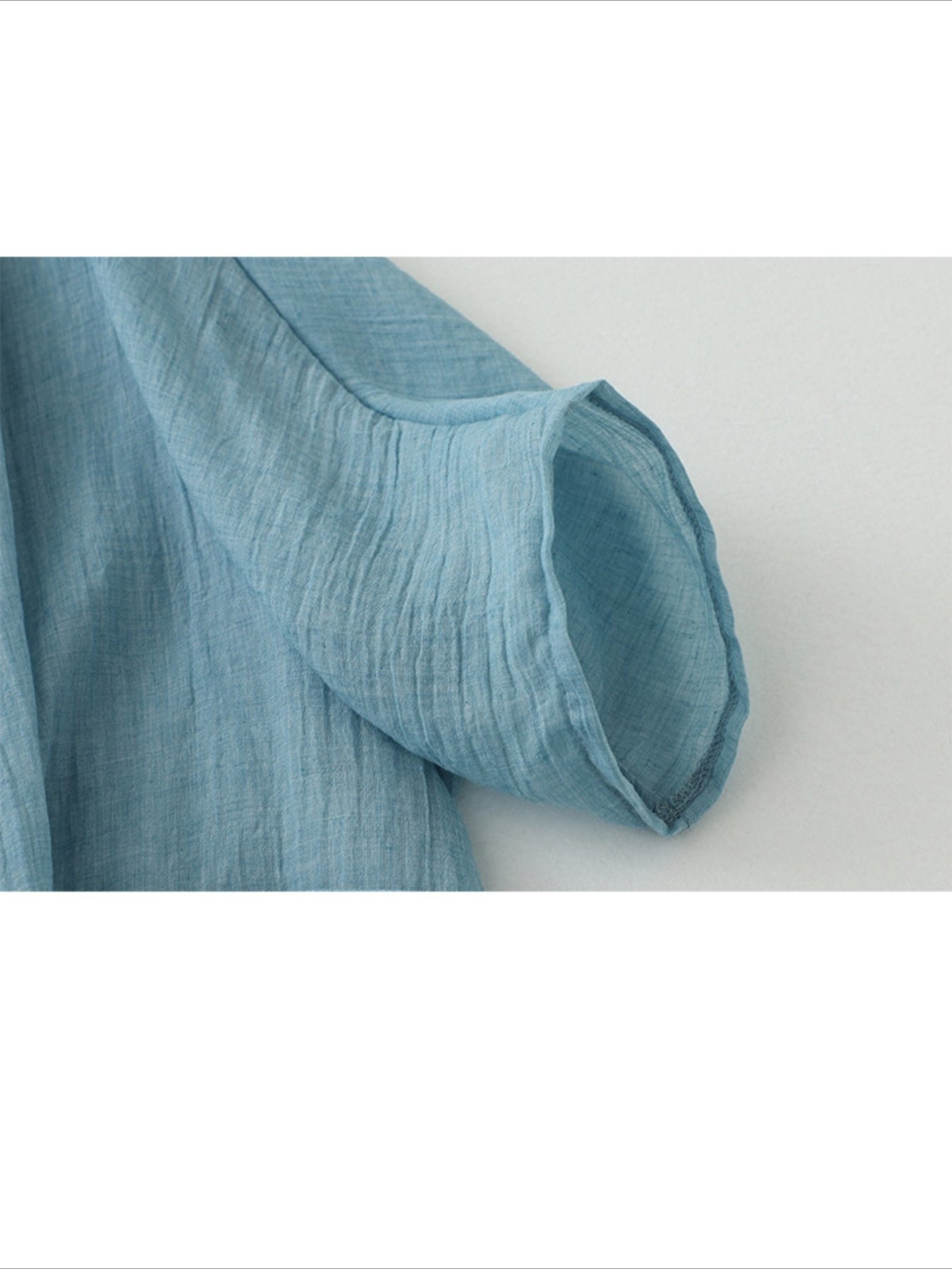 Long Loose Fit Casual Front Opening Short Sleeved and Linen Cover Lightweight and Linen Cardigan