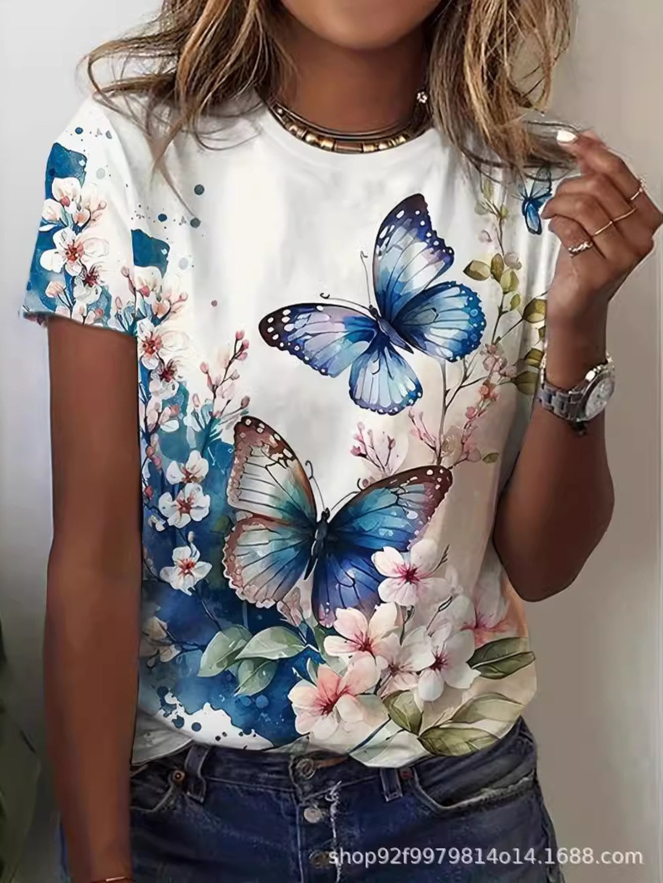 Women's Sweetheart 3D Print Fashion Tee - Soft Polyester & Spandex Blend