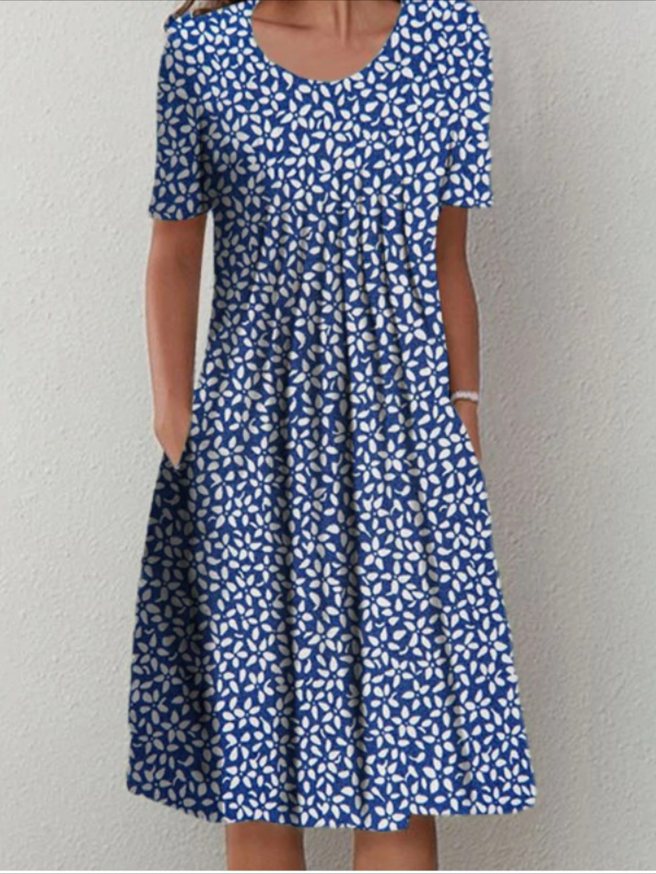 Casual Vacation Commute Floral Print Round Neck Short Sleeve Dress