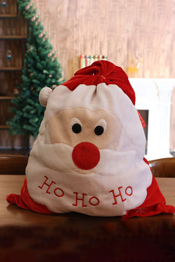 Red HO HO HO Santa Claus Christmas Gift Bag