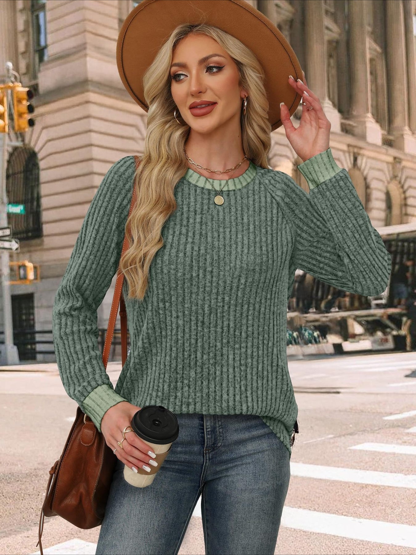 Loose Casual Fluff/Granular Fleece Fabric T-Shirt