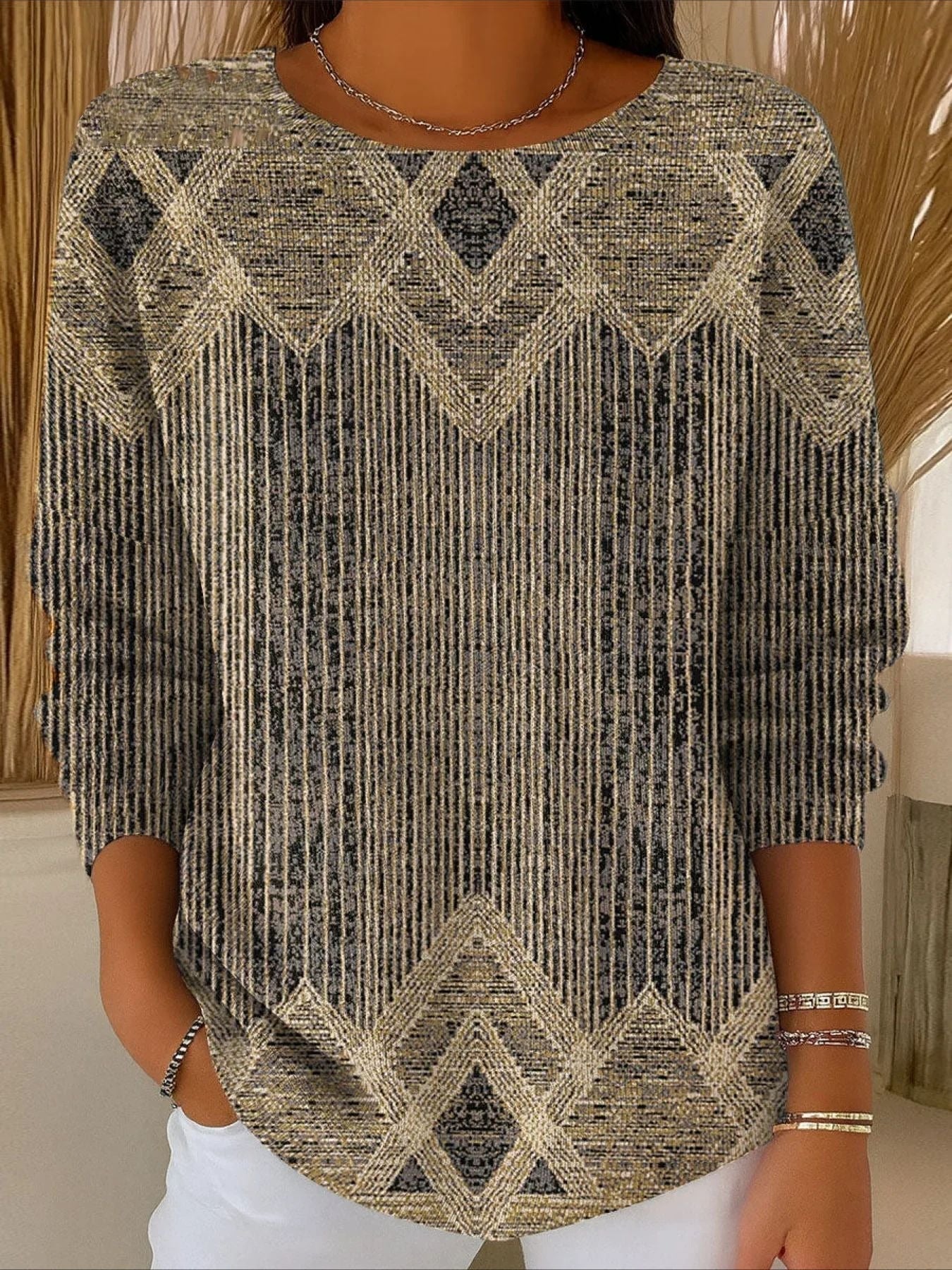 Casual Abstract Sweater Tee