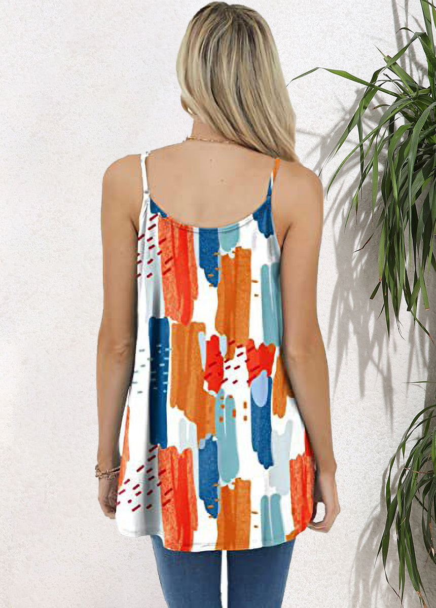 Pleated Round Neck Keyhole Suspender Vest