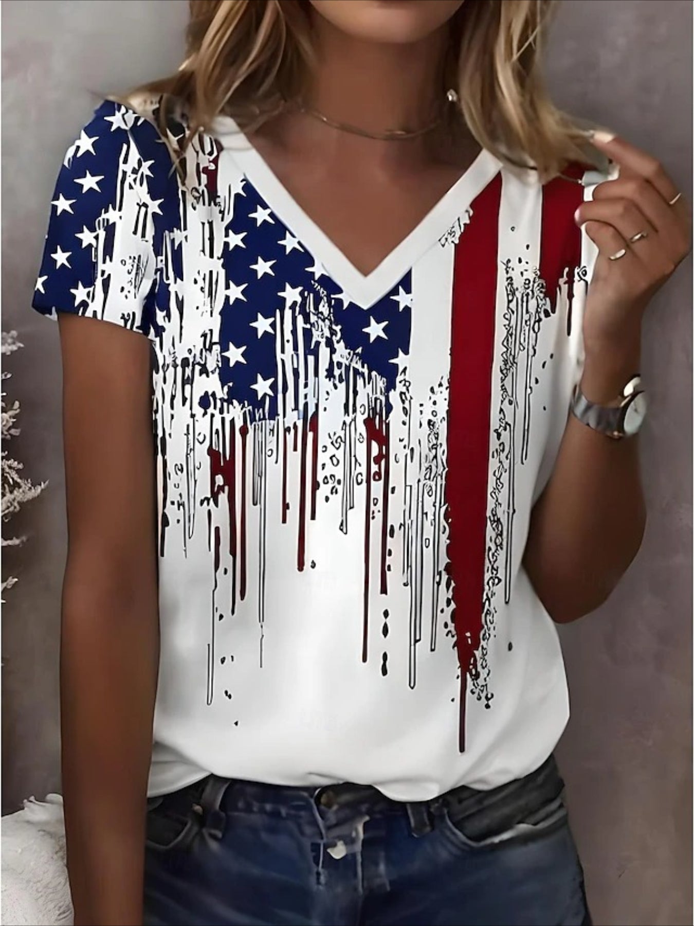 Vintage America 250th Anniversary Print T-Shirt