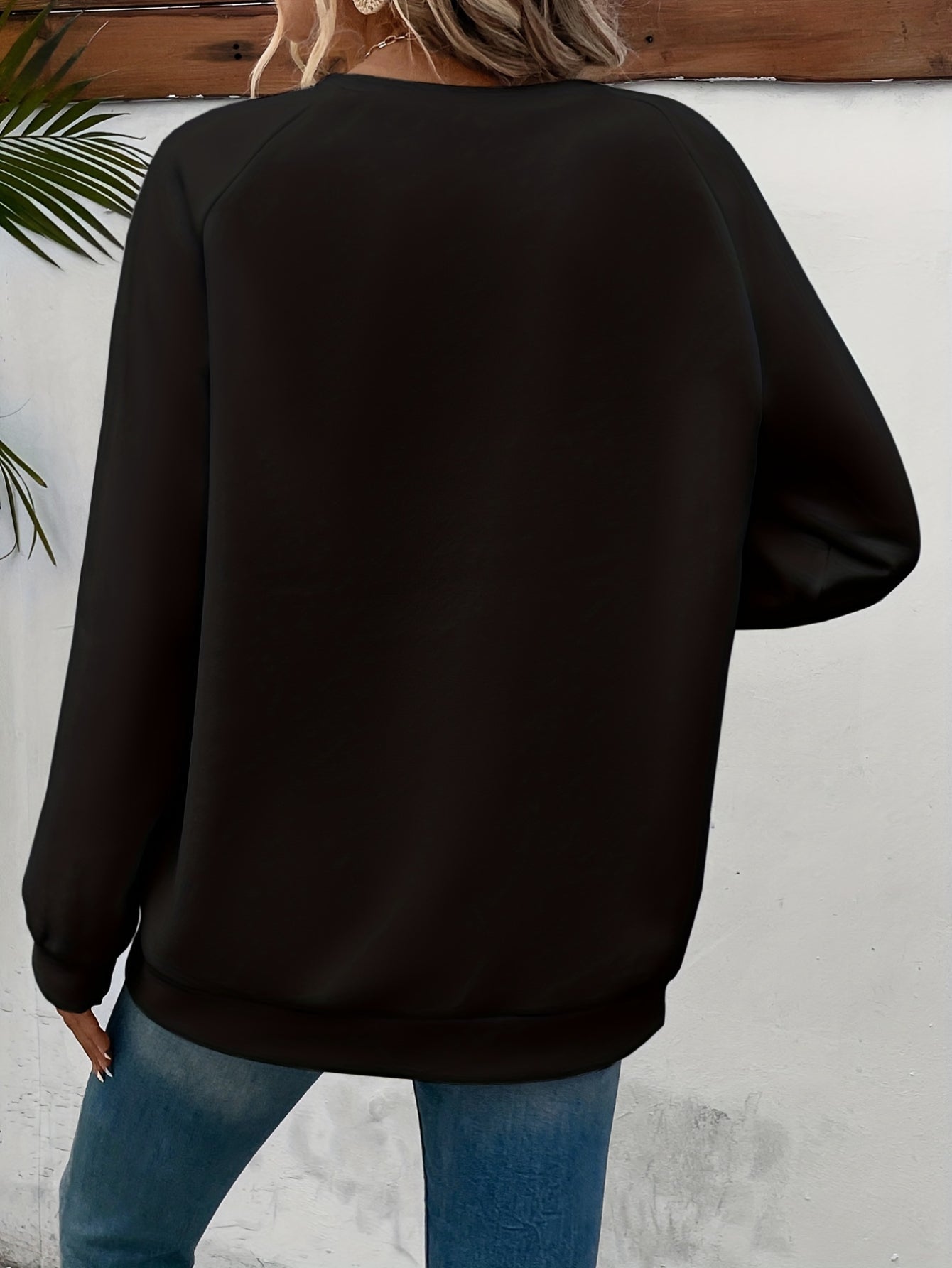 Letter Print Pullover Sweatshirt, Casual Long Sleeve Crew Neck Sweatshirt