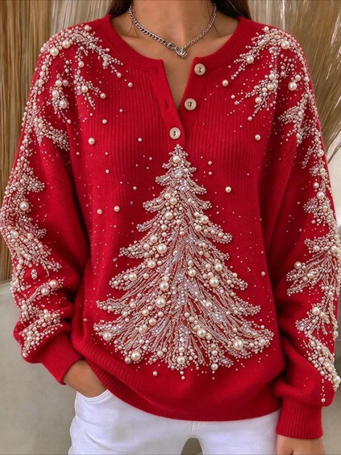 Elegant Christmas Tree Casual Sweatshirt