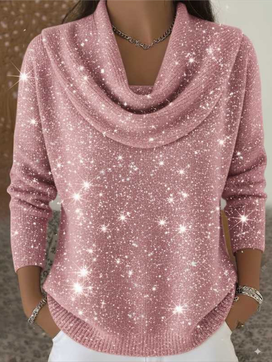 Crew Neck Long Sleeve Casual Sweater