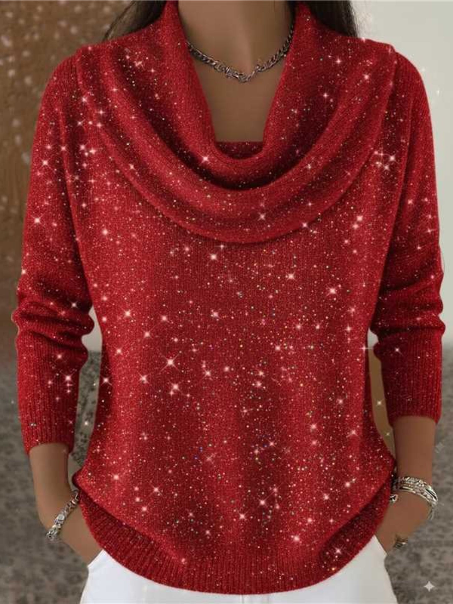 Crew Neck Long Sleeve Casual Sweater