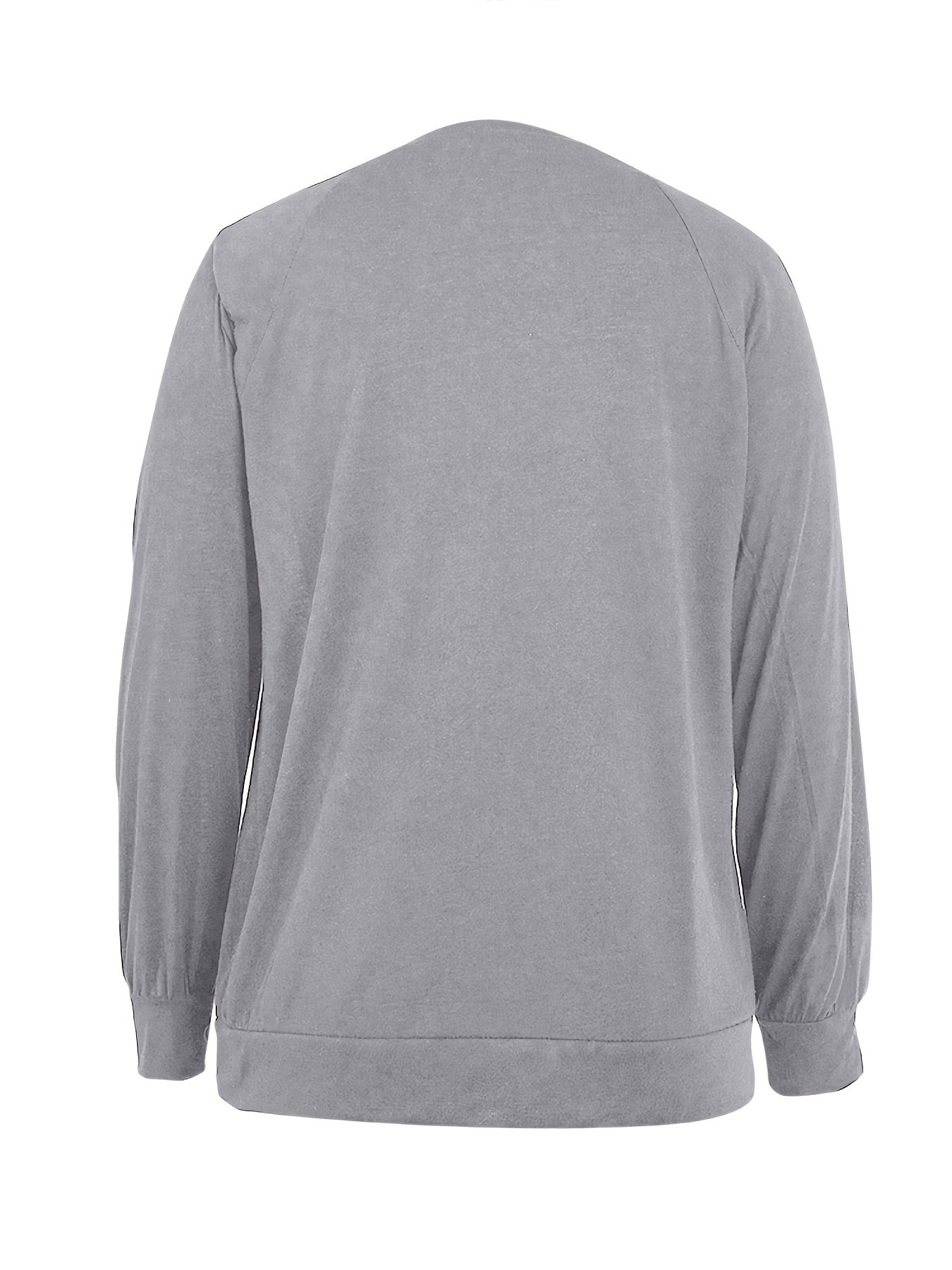 Dandelion Print Crew Neck T-shirt, Casual Loose Long Sleeve T-Shirts Tops