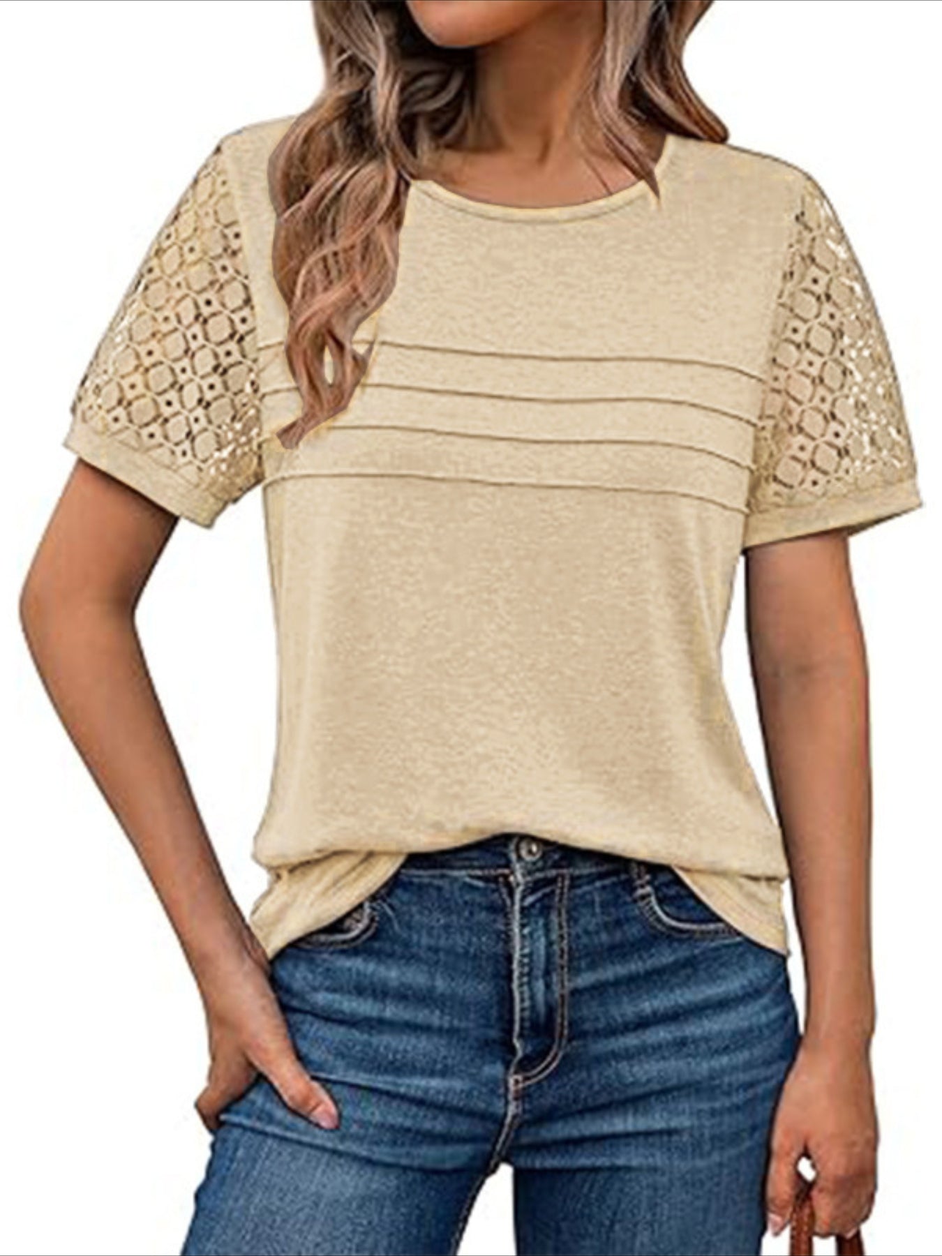 Skeleton Short Sleeve Shirts Lace Tops