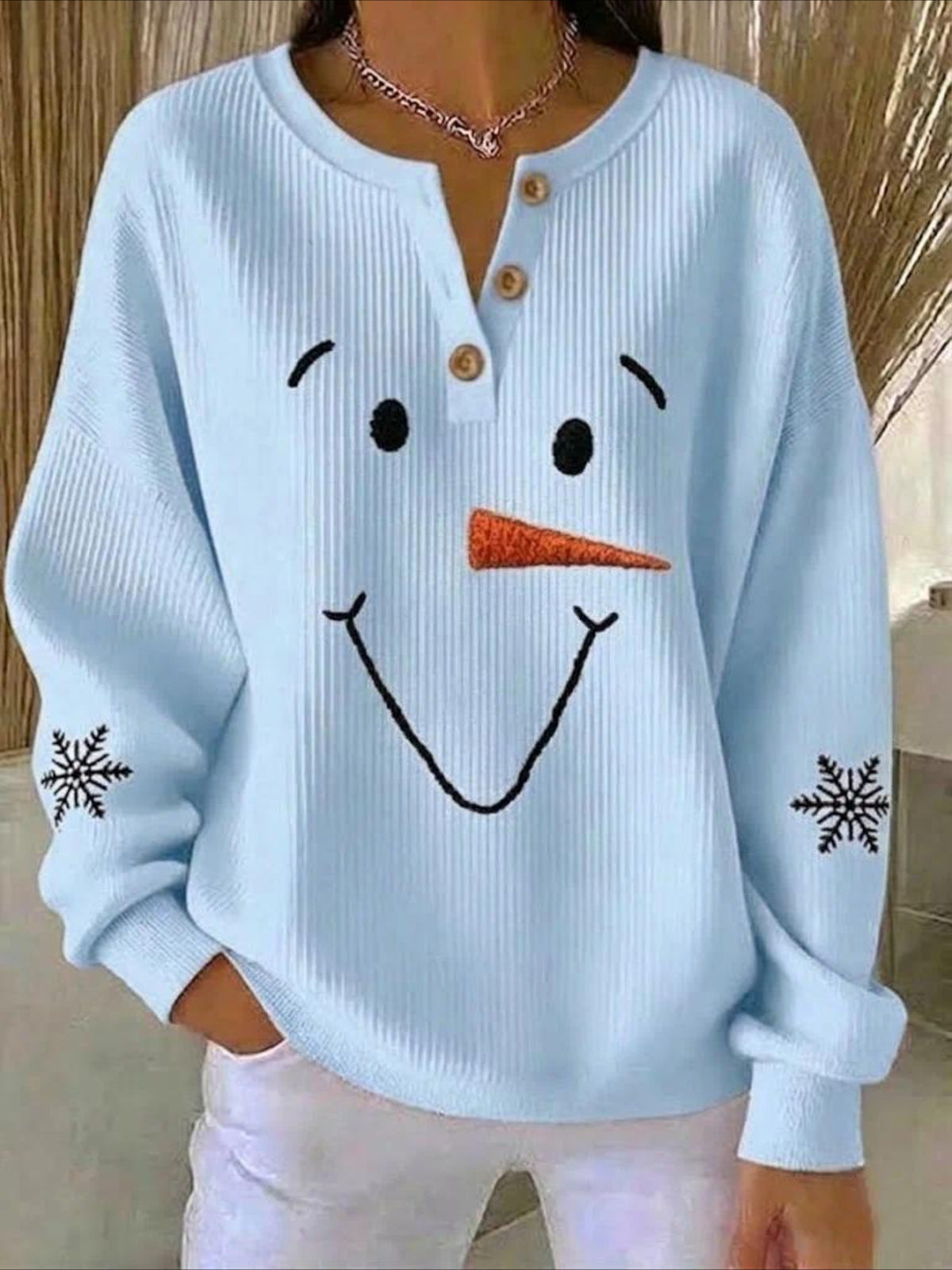 Fit Vintage Christmas Snowman Sweatshirt