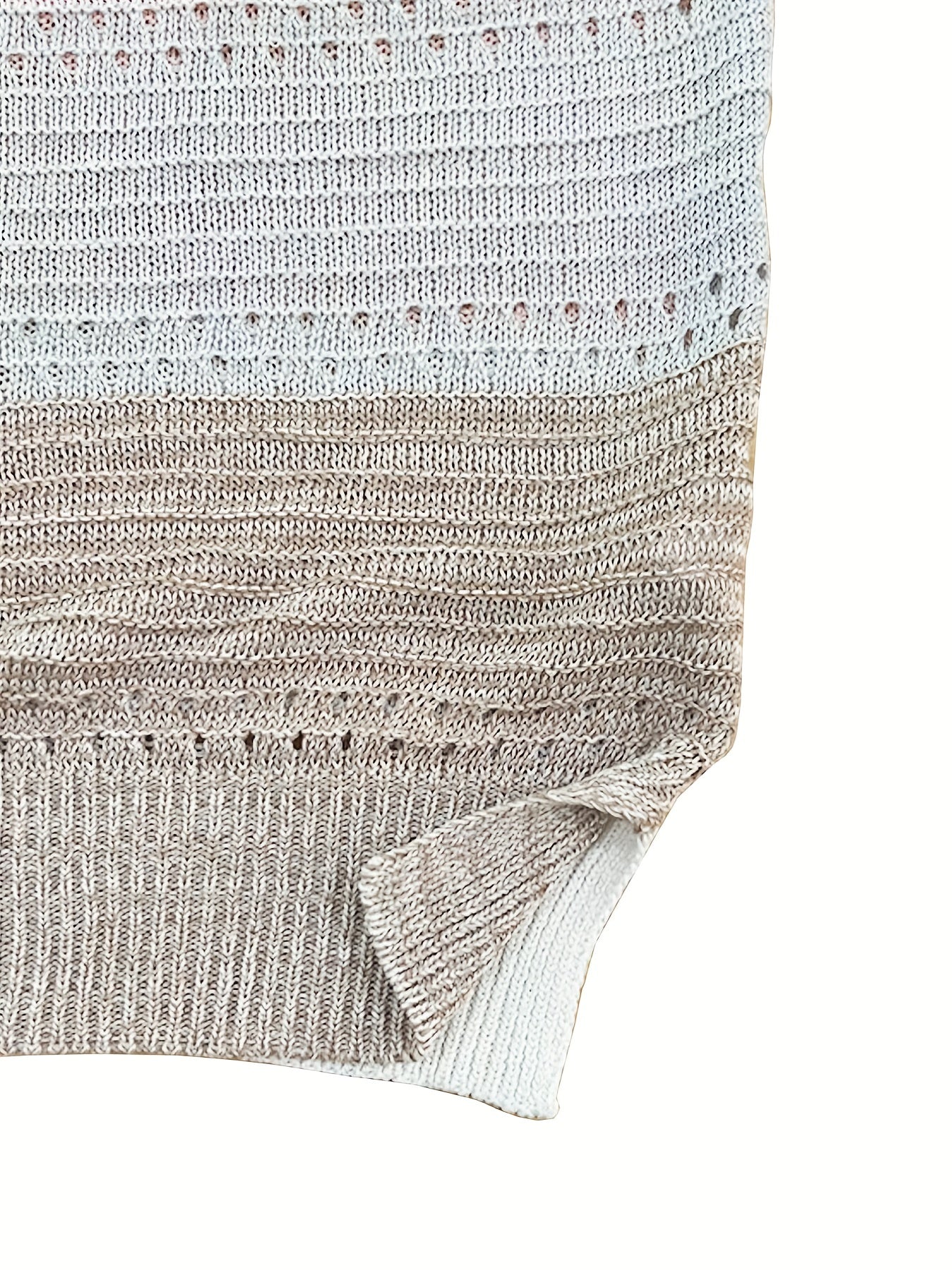 Women's Vacation-Ready Color Block Hooded Knit Sweater
