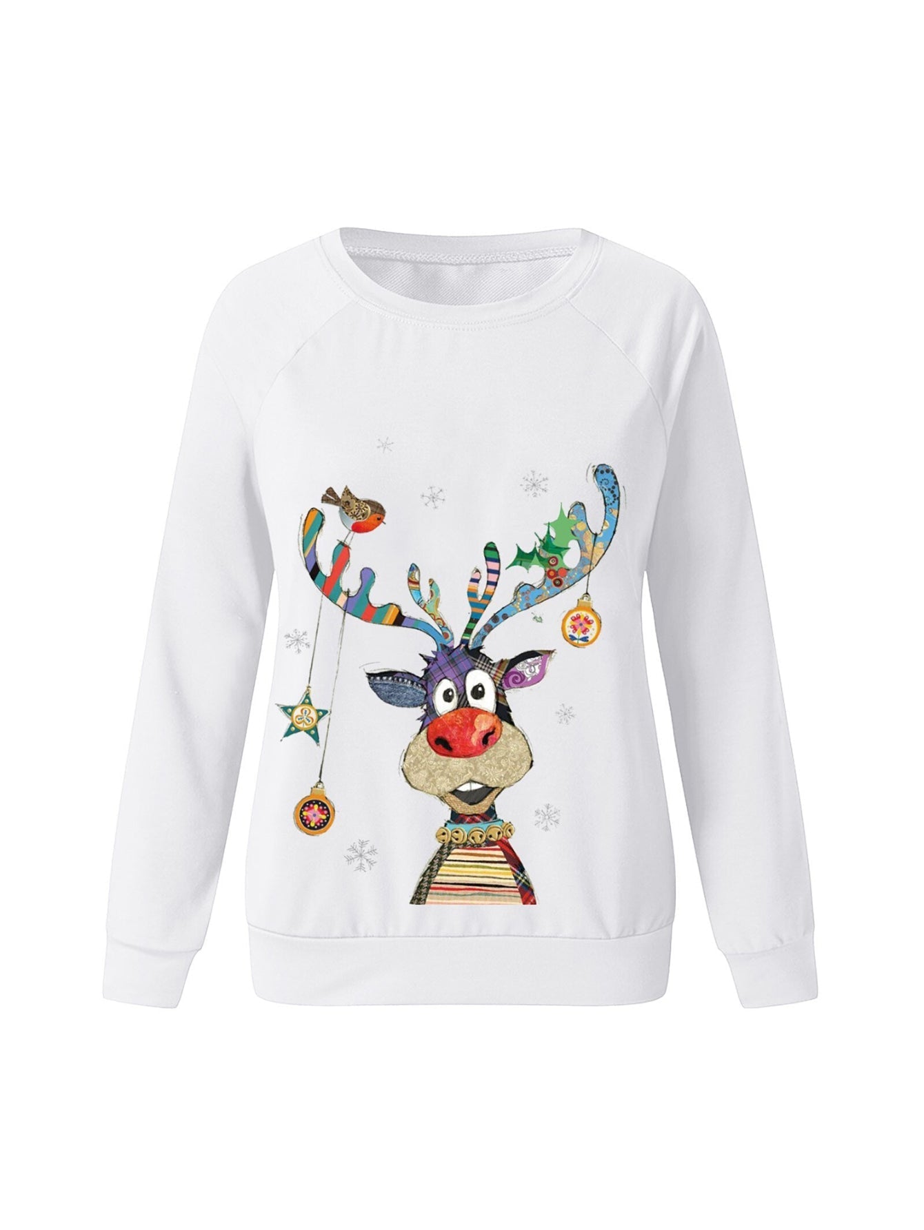 Women's Sweatshirt Casual Christmas Crew Neck Printed Long Sleeve Fashion Fall Loose Pullover