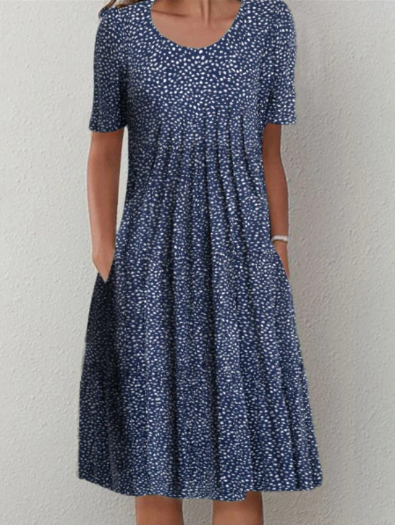 Casual Vacation Commute Floral Print Round Neck Short Sleeve Dress