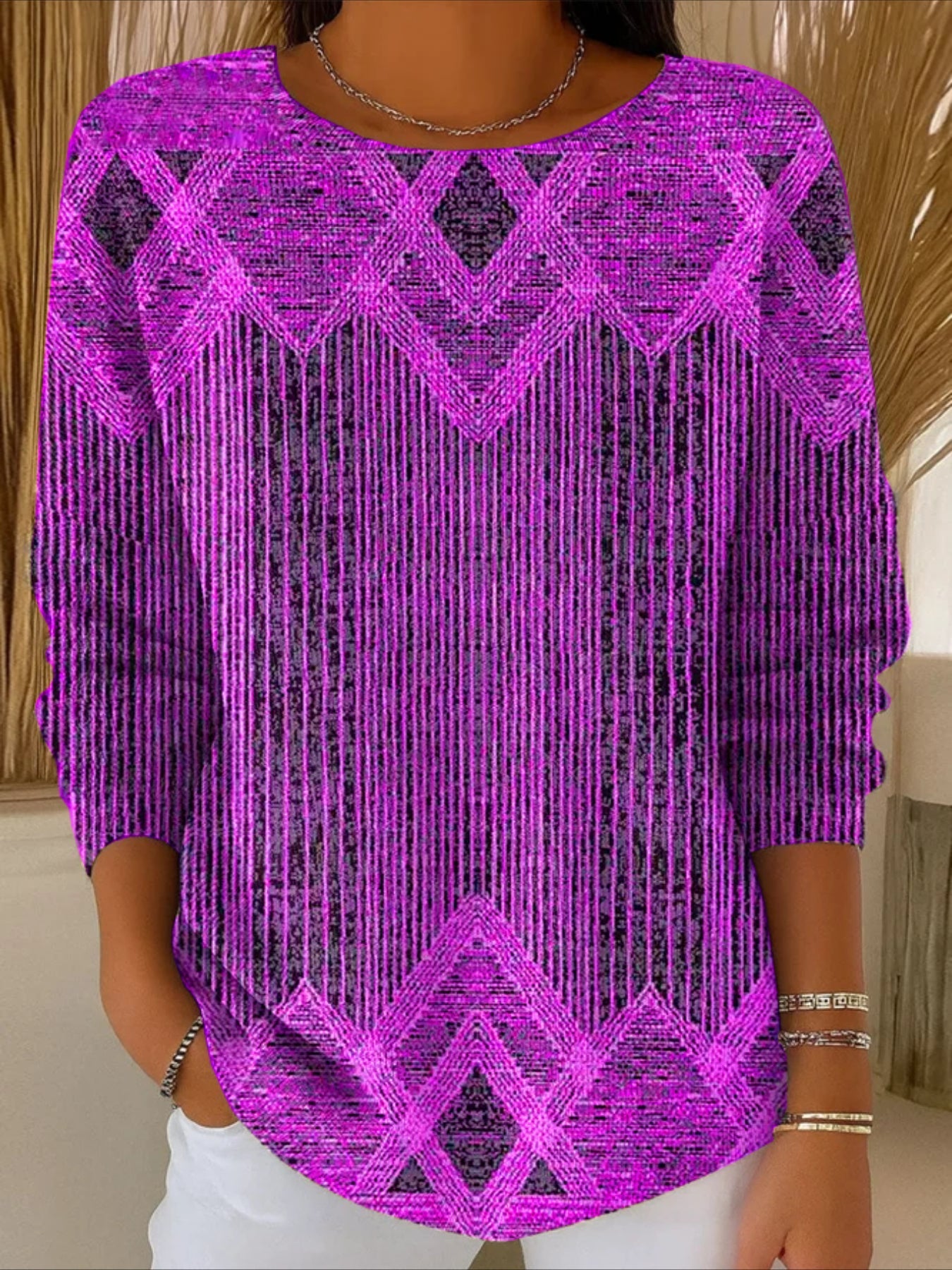 Casual Abstract Sweater Tee