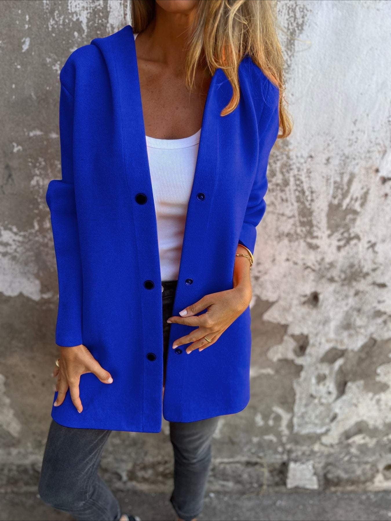 Plain Regular Loose Jacket