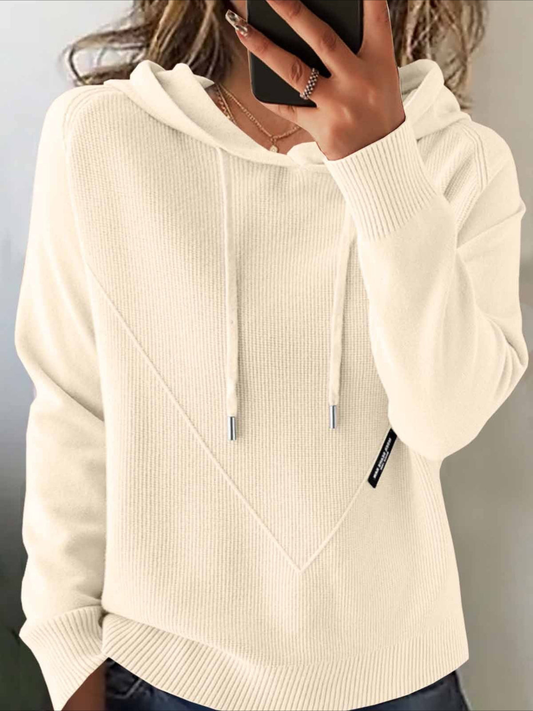 Plain Winter Vintage Long Sleeve Hoodie Sweater