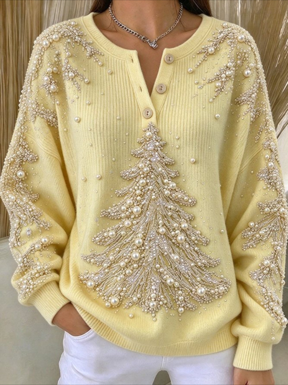 Elegant Christmas Tree Casual Sweatshirt