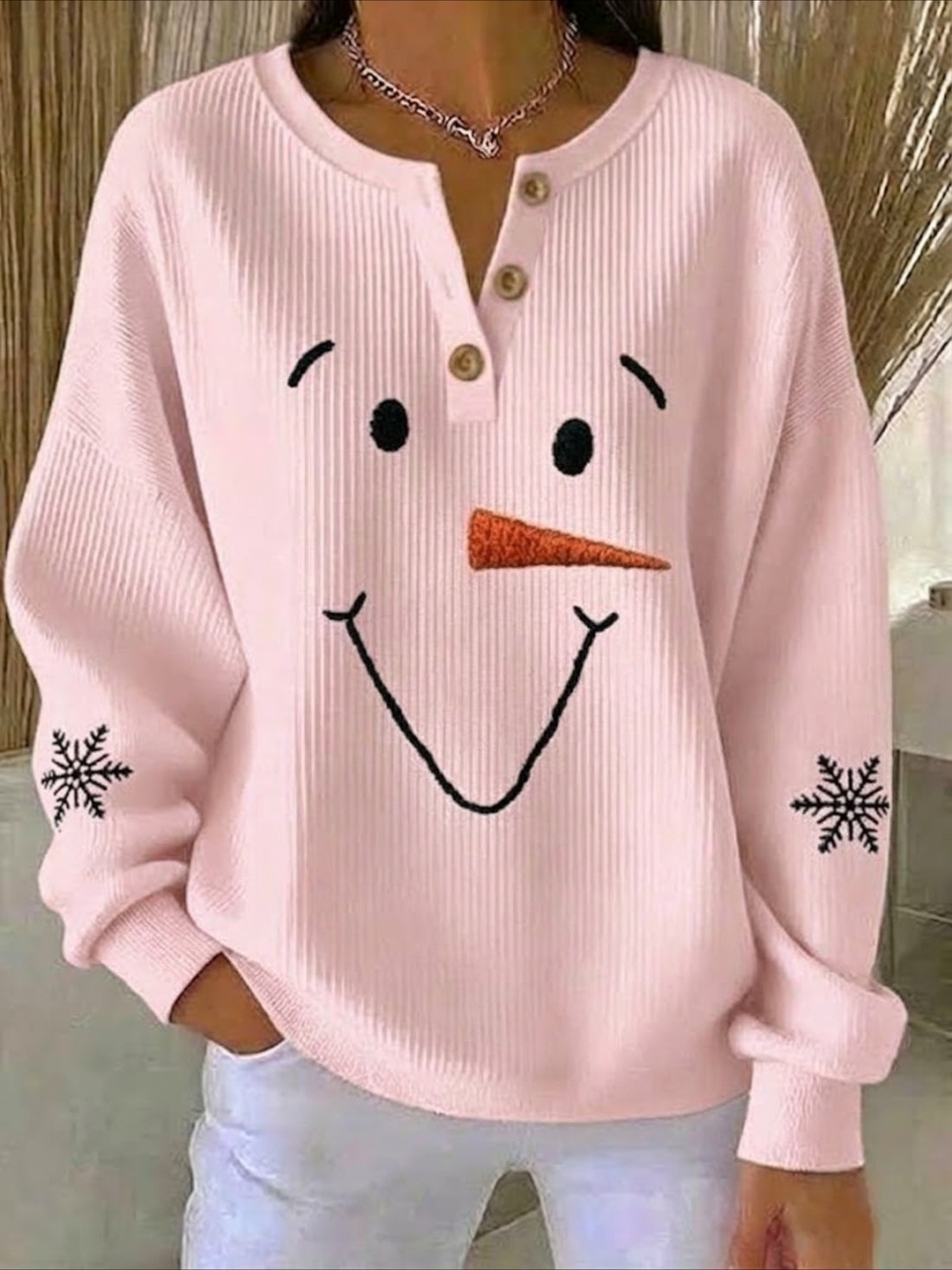 Fit Vintage Christmas Snowman Sweatshirt