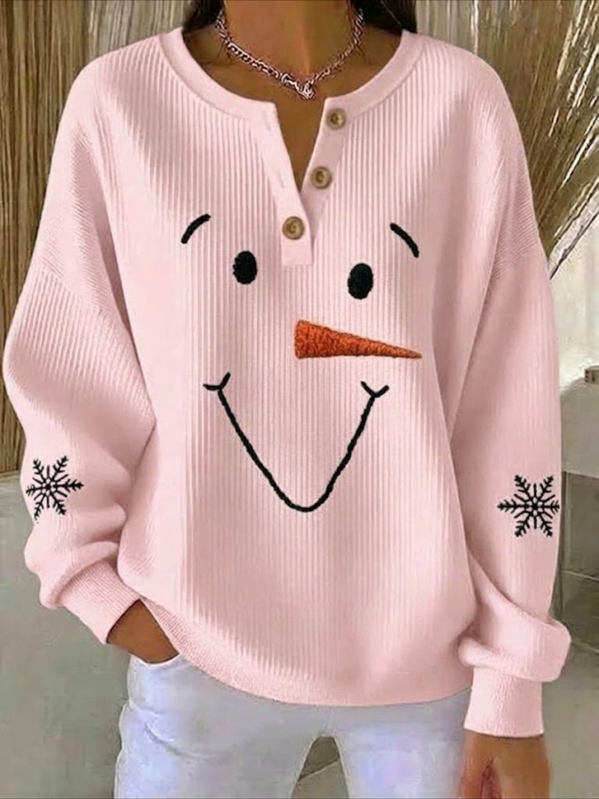 Fit Vintage Christmas Snowman Sweatshirt