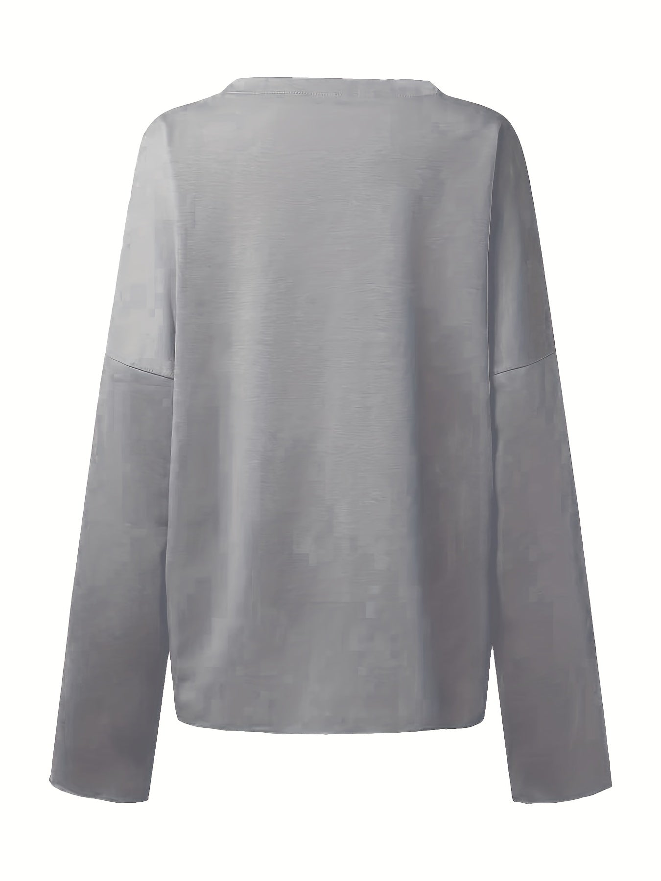 Solid Crew Neck Sweatshirt, Casual Long Sleeve Sweatshirt