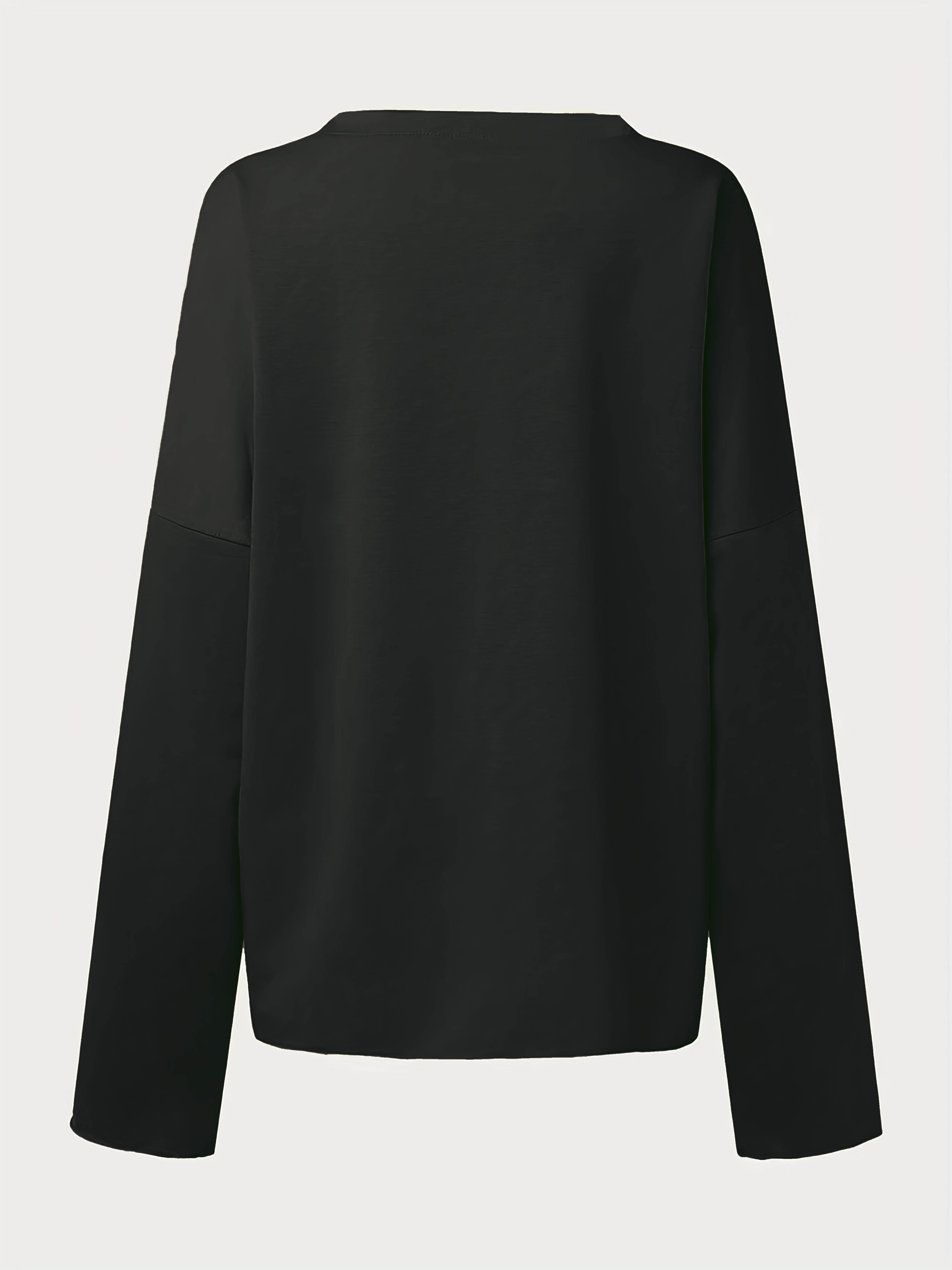 Solid Crew Neck Sweatshirt, Casual Long Sleeve Sweatshirt
