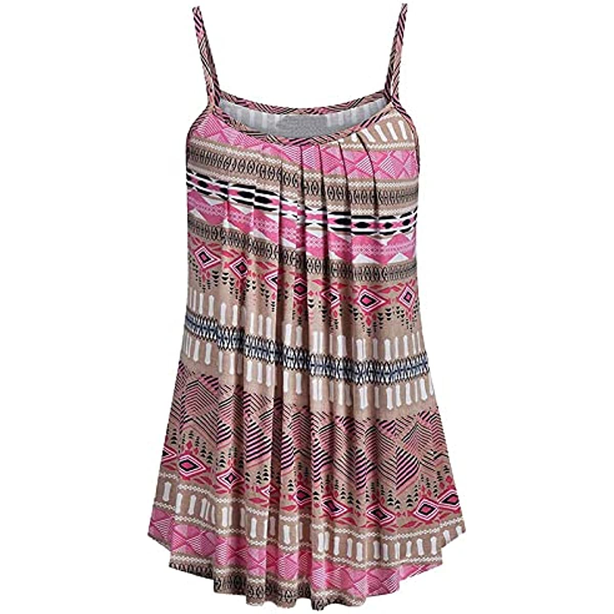 Women's Floral Print Spaghetti Tank Top - Comfortable and Stylish Sleeveless Top