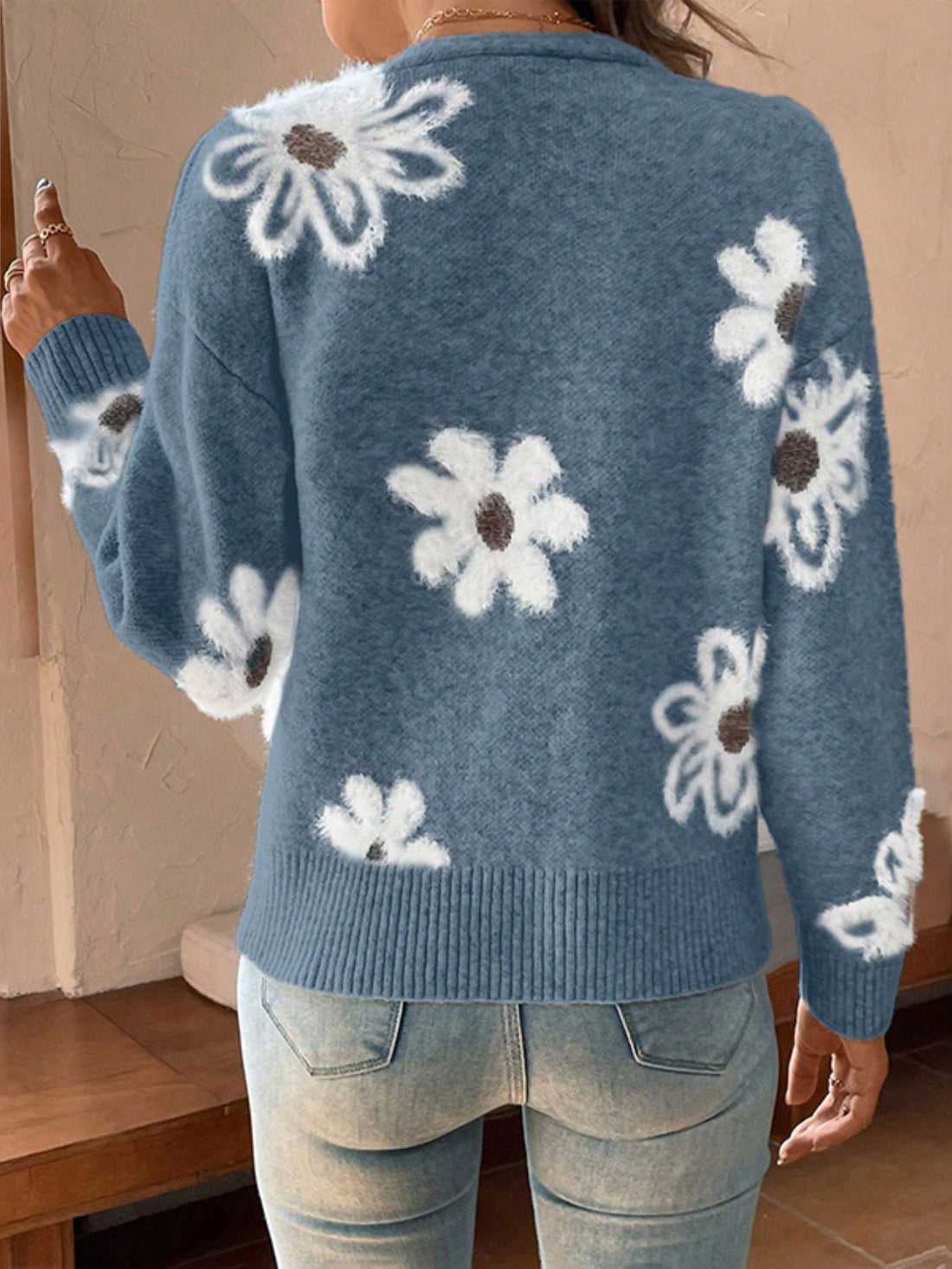 2024's Hottest Flower Pattern Cardigan Sweater - Trendy & Cozy Winter Wear