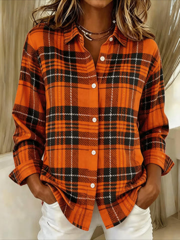 Shawl Collar Long Sleeve Regular Loose Shirt