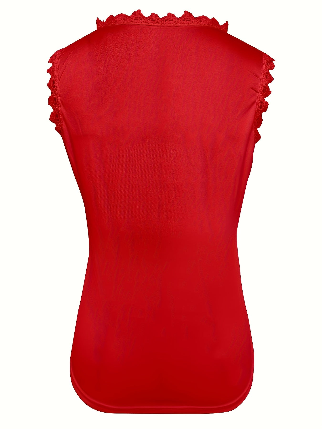 Sleeveless Lace Floral Square Neck Tank Top