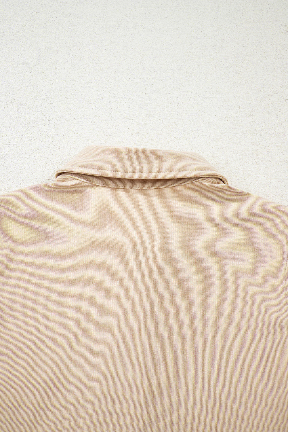 Dear Lovers Oatmeal Corduroy Half Button Collared Long Sleeve Mini Dress