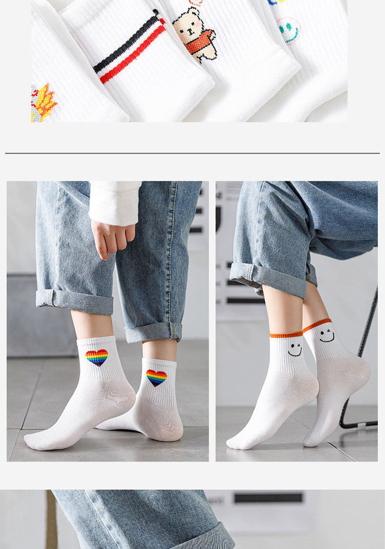 Free Gift Academic Style Stocks, Cute & Soft Crew Socks, Stylish Korean Fashion Aesthetic
