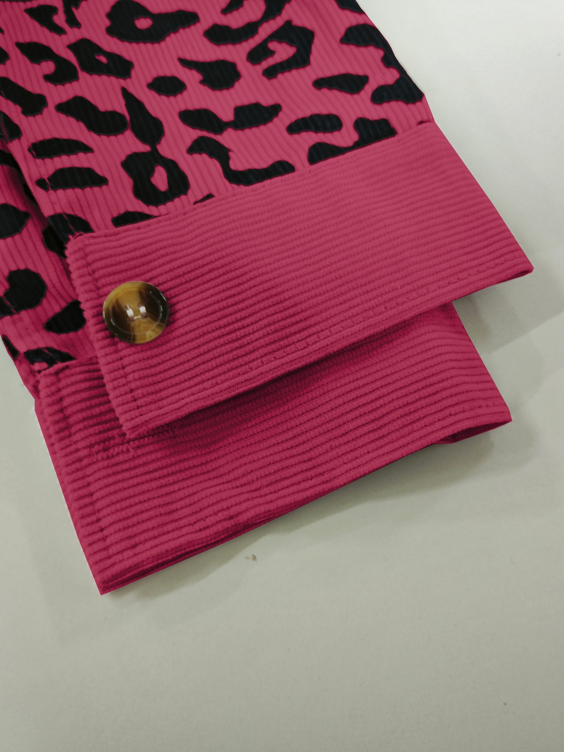 Women's Leopard Print Shacket Jacket - Stylish and Comfortable Outerwear