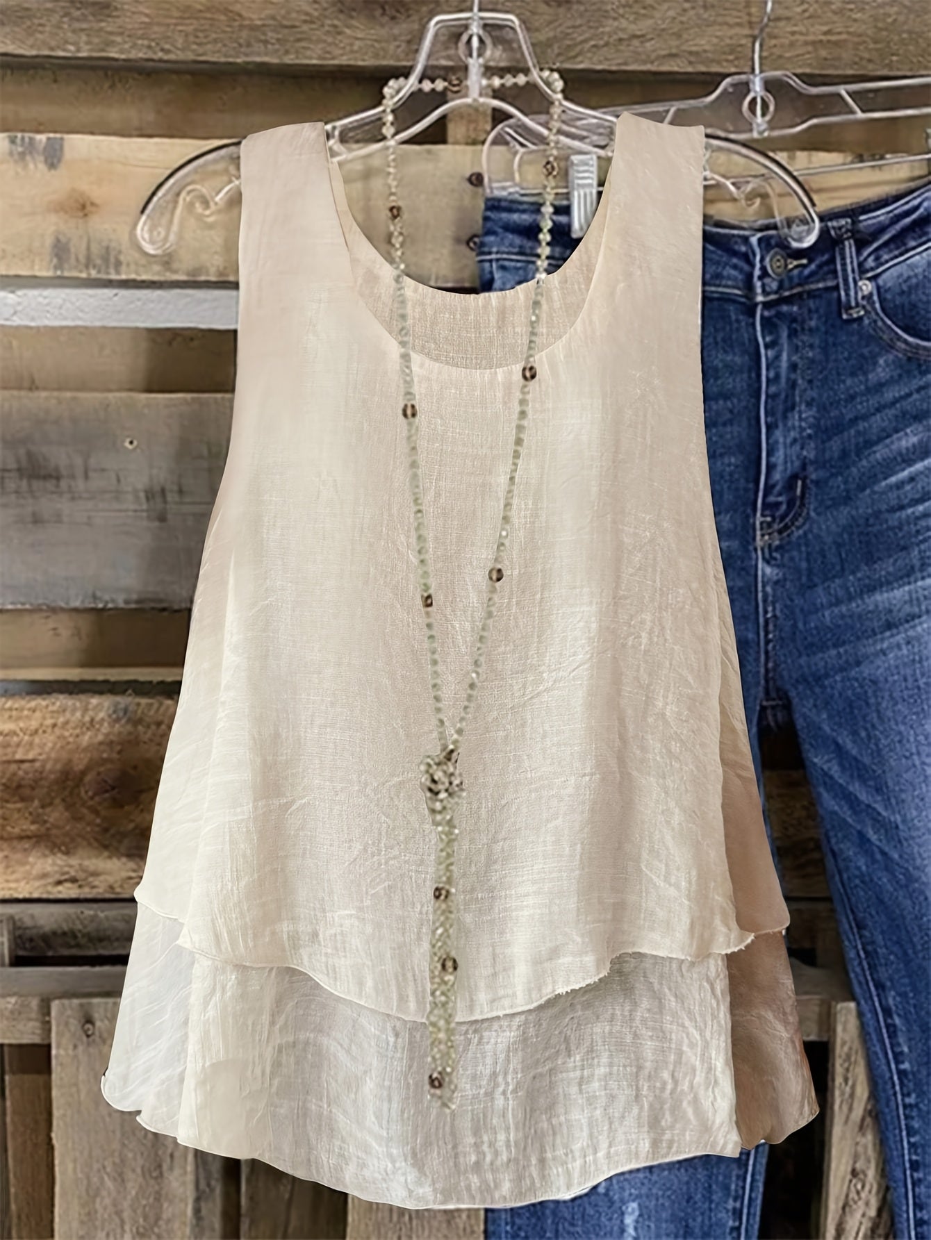 European and American Women's Fake Two-Piece Casual Vest