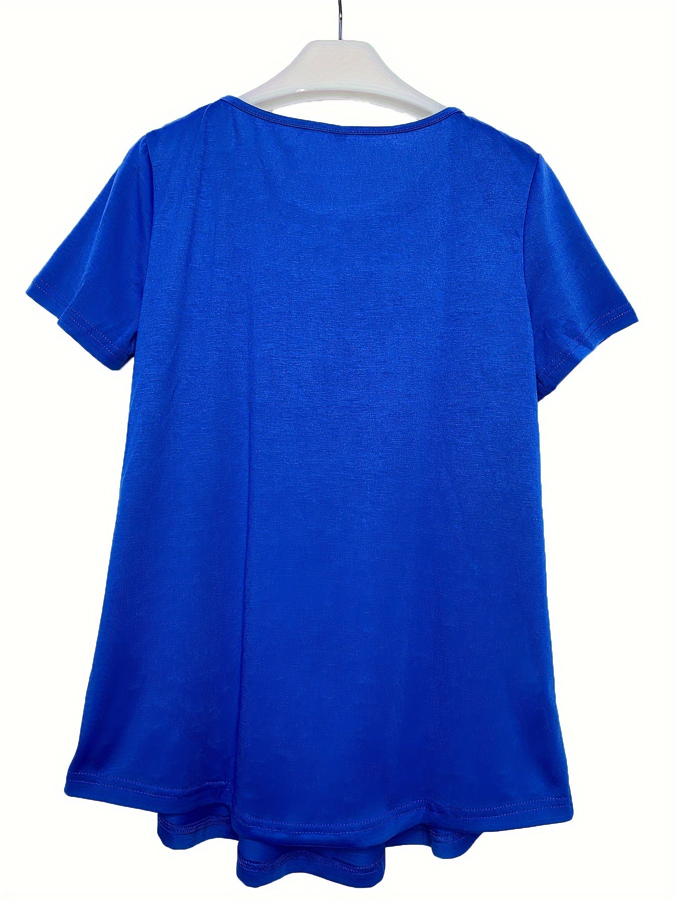 Women's Contrast Lace Ruched T-Shirt - Casual Short Sleeve Top