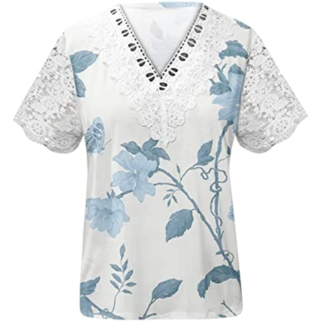 Short Sleeve Loose Flower Graphic T-Shirts