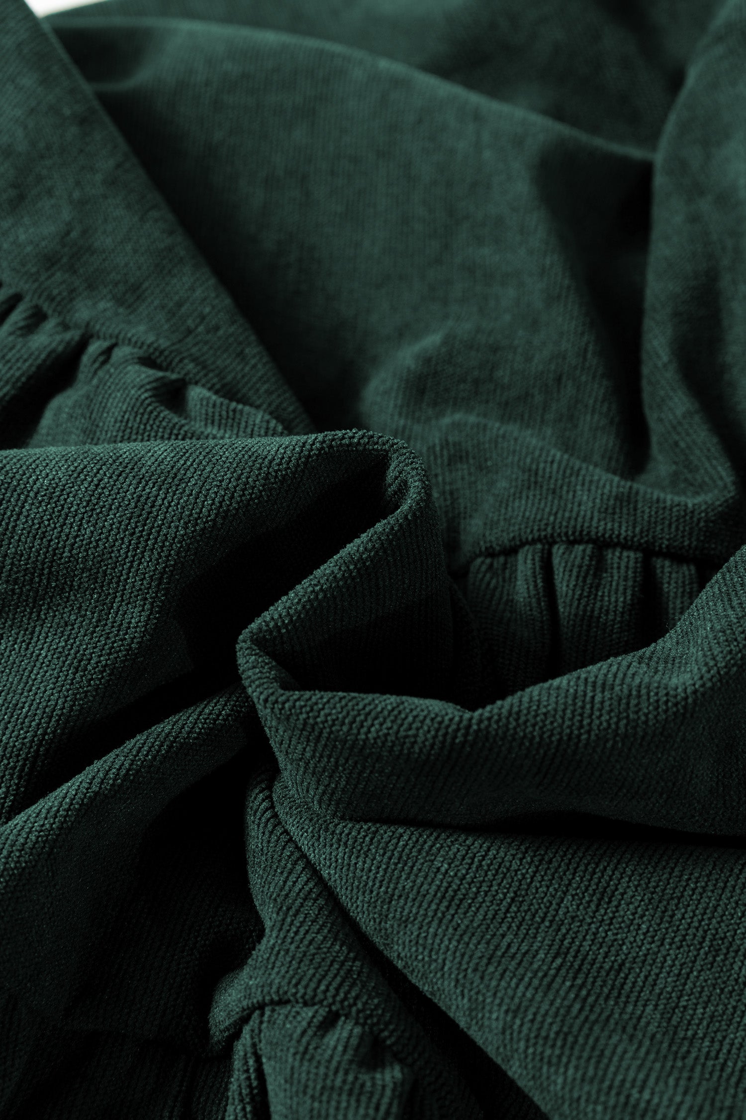 Mist Green Lantern Sleeve Tiered Mini Dress