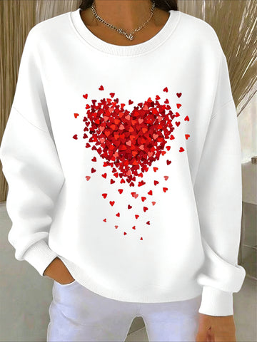 Love Casual Abstract Sweater Tee